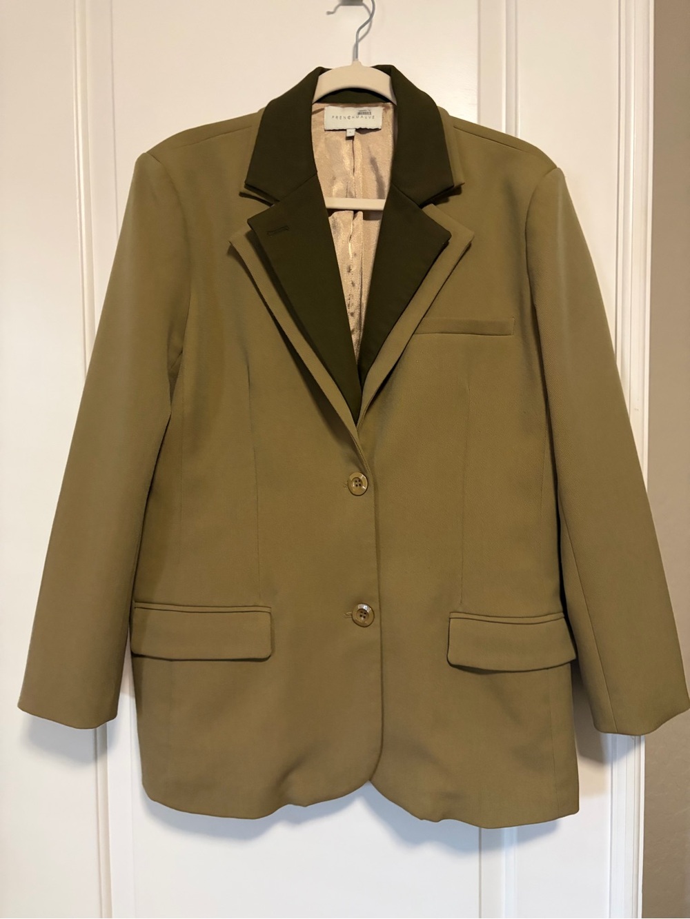 🦆🤎Anthropologie Chic Oversized Tailored Olive Green/s Blazer 🤎🦆